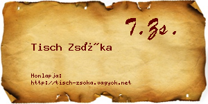 Tisch Zsóka névjegykártya